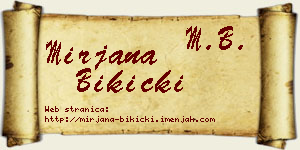 Mirjana Bikicki vizit kartica